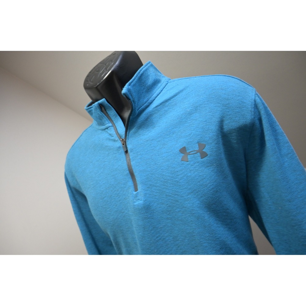 Under Armour ColdGear Pullover Jacket Mens XL Blue 1/4 Zip Performance Loose